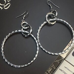 Banana Republic Silver Hoop Earrings